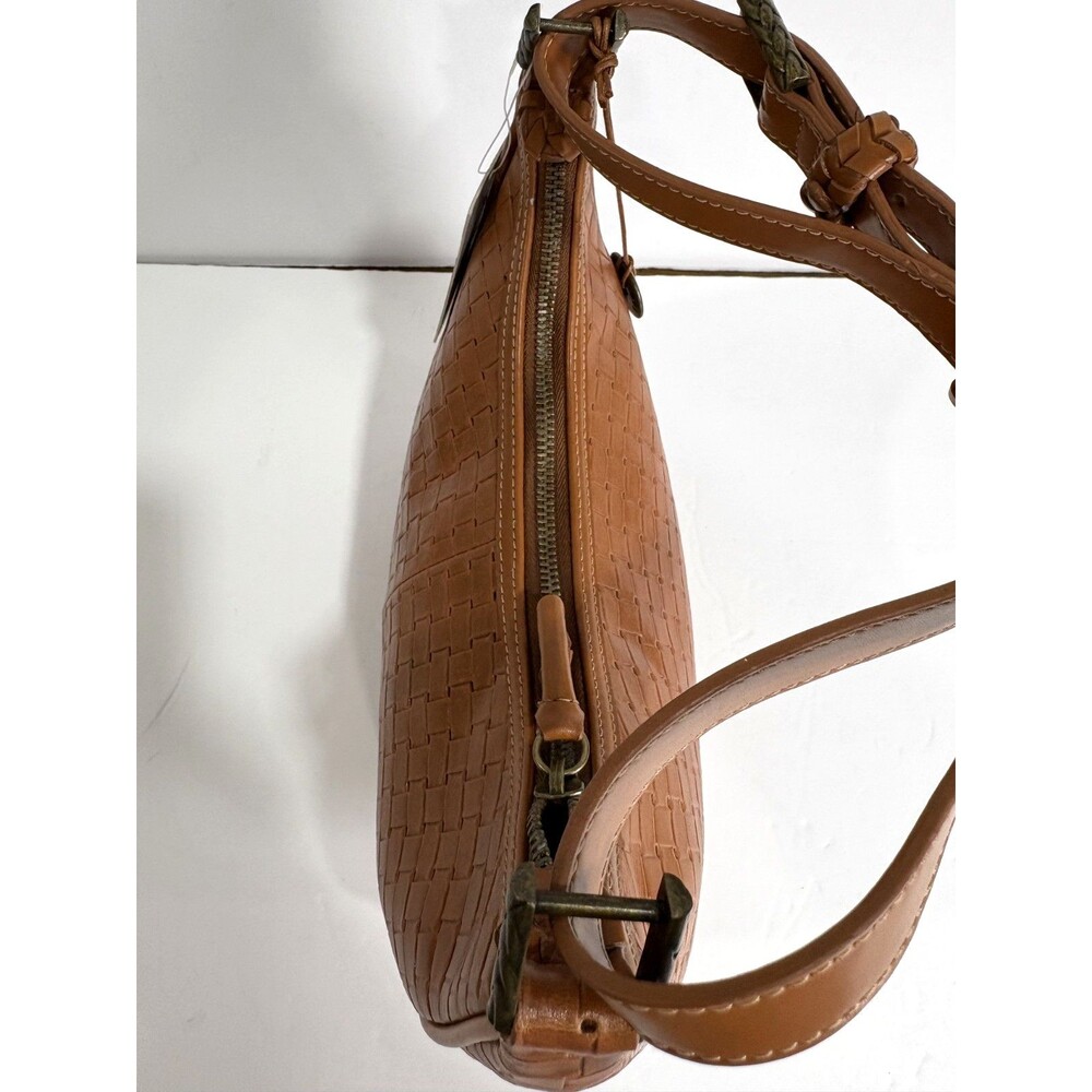 The Sak Women's Small Hobo Woven Leather Bag Brown Adjustable Strap NWT - Picture 5 of 9